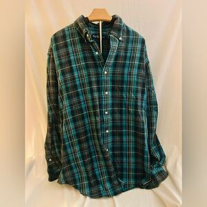 Ralph Lauren Green and Red Casual Button Down Shirt